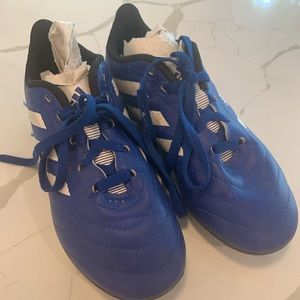 Adidas Goletto VIII blue and white cleats, size 13 (kids)